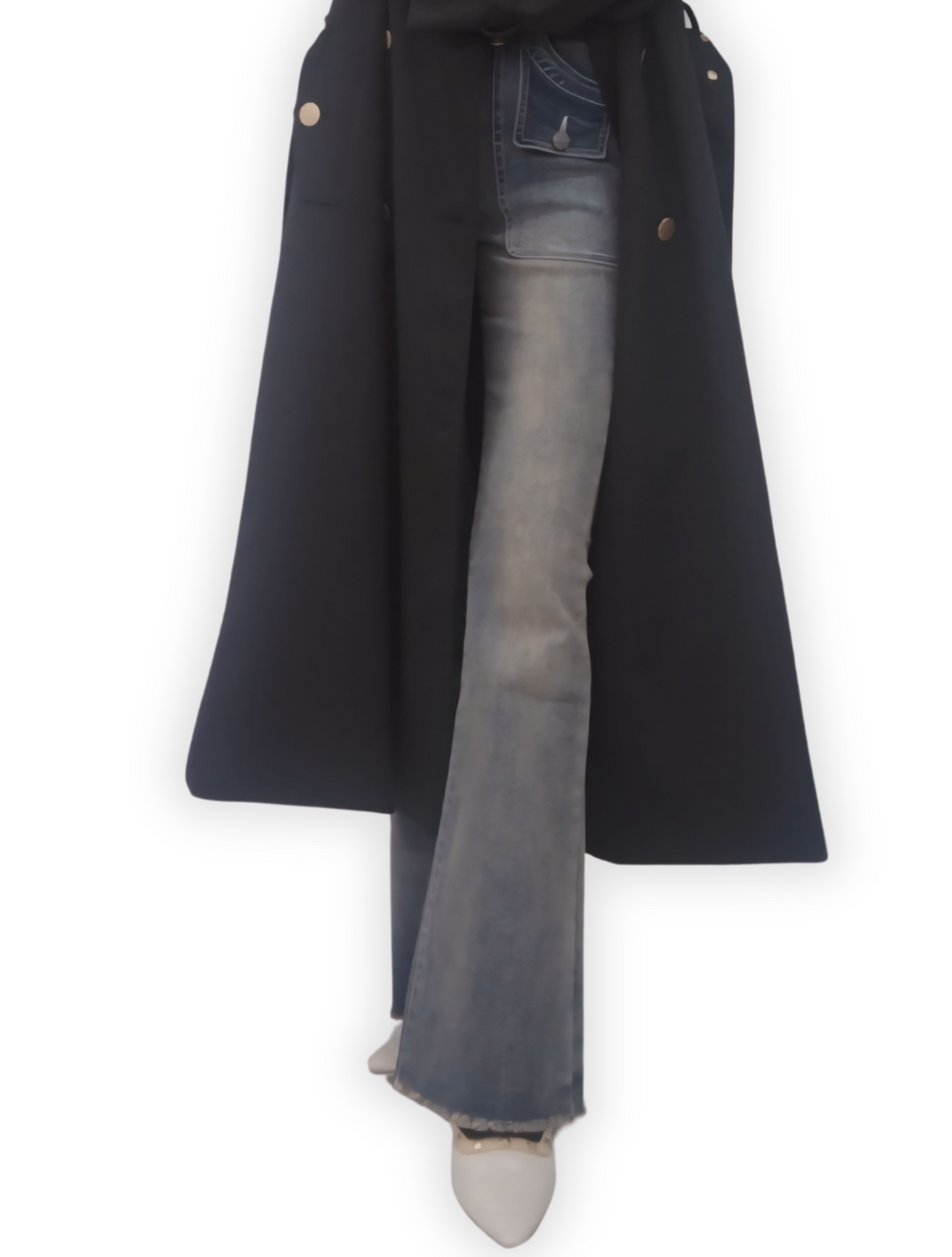 Flared skinny denim