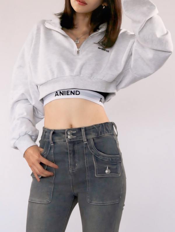 Short half zip