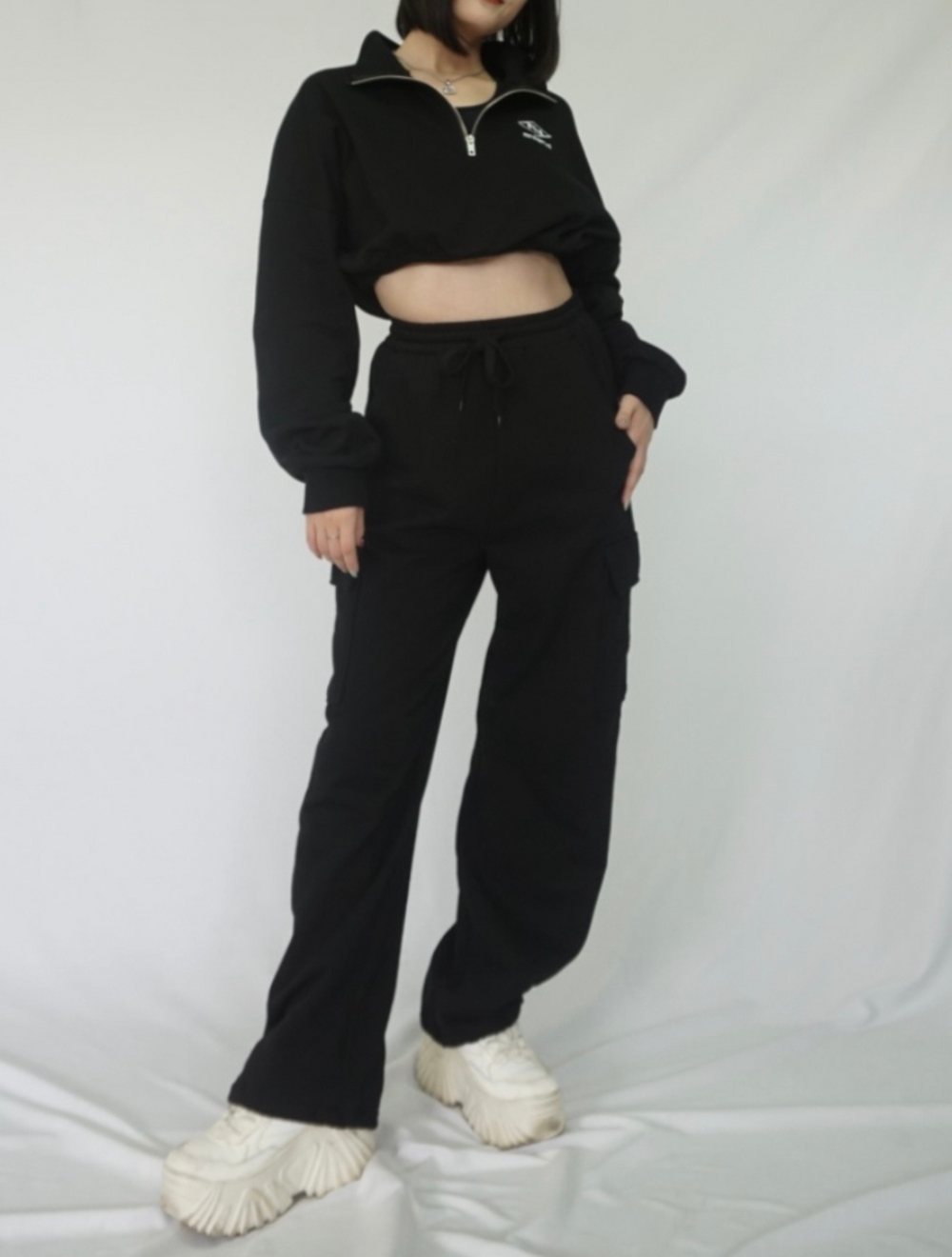 2way sweat cargo pants