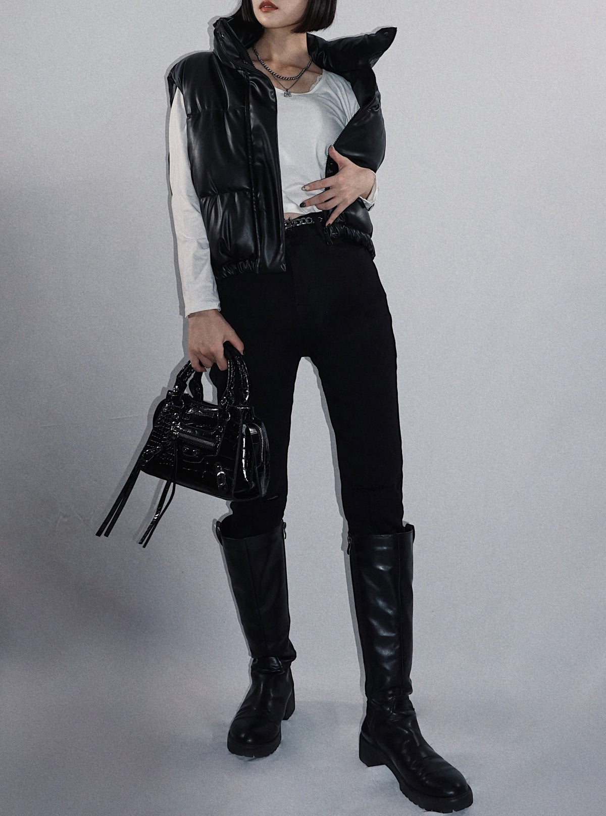 Damaged denim skinny