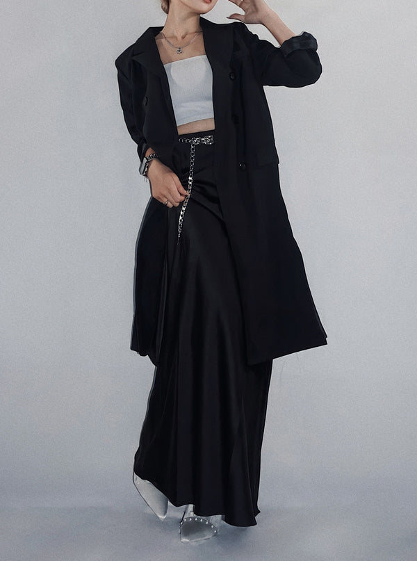Minimal long tailored jacket(2colors)