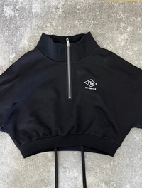 2way cropped half zip & cargo sweat setup