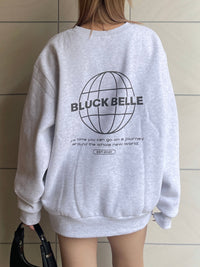 Oversized sweat trainer(ICE GRAY)