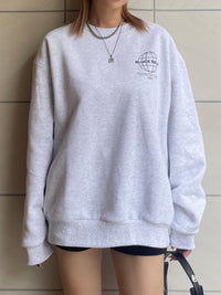 Oversized sweat trainer(ICE GRAY)