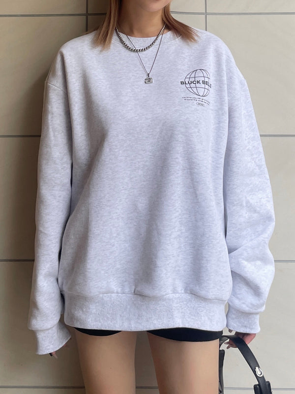 Oversized sweat trainer(ICE GRAY)