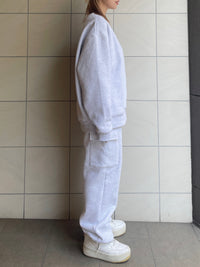 Oversized sweat trainer(ICE GRAY)