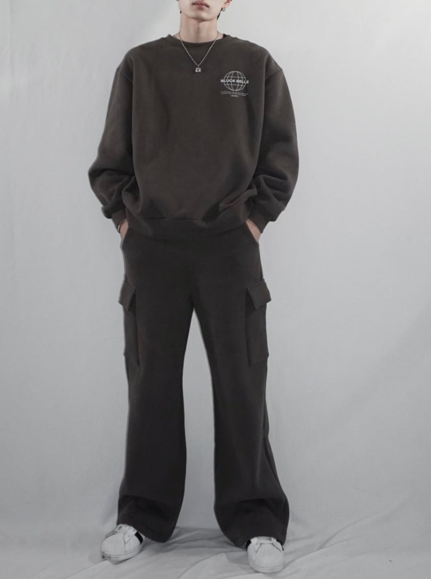 Oversized sweat trainer(CHARCOAL)