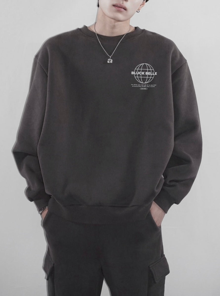 Oversized sweat trainer(CHARCOAL)