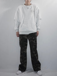 Oversized sweat trainer(ICE GRAY)
