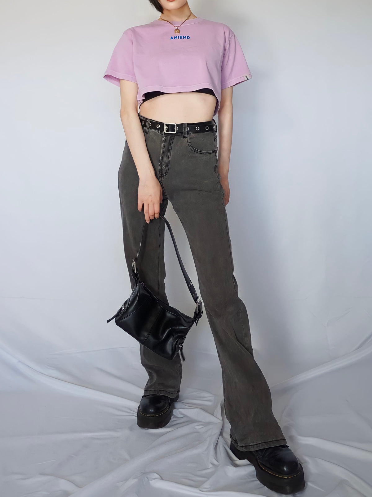 Logo pigment short tee(PURPLE)