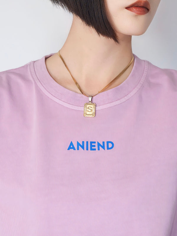 Logo pigment short tee(PURPLE)