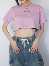 Logo pigment short tee(PURPLE)