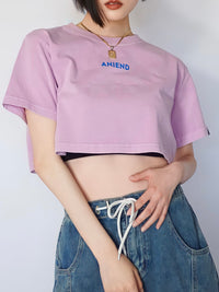 Logo pigment short tee(PURPLE)
