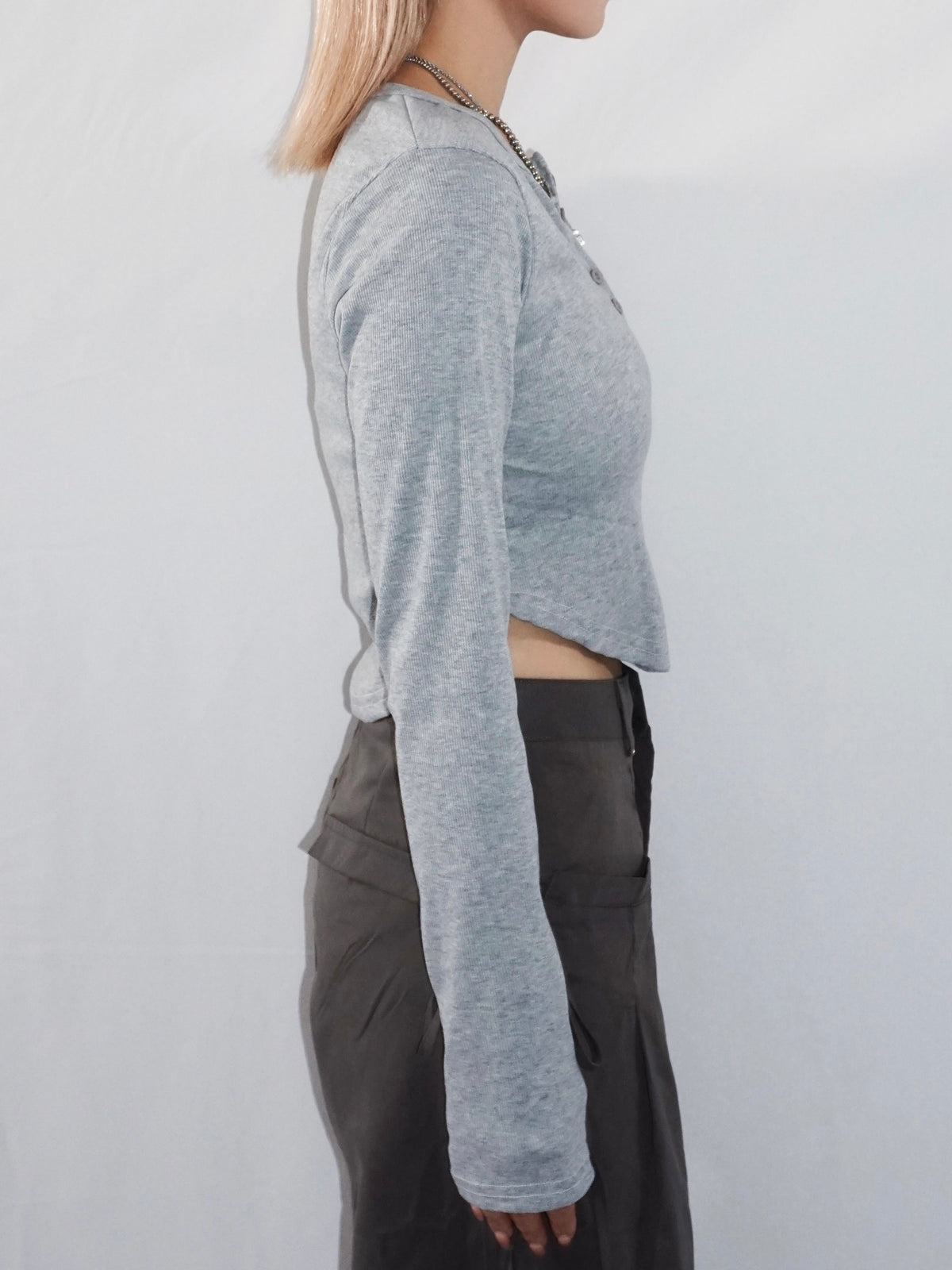 Henry neck round tee(3color)