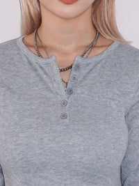 Henry neck round tee(3color)