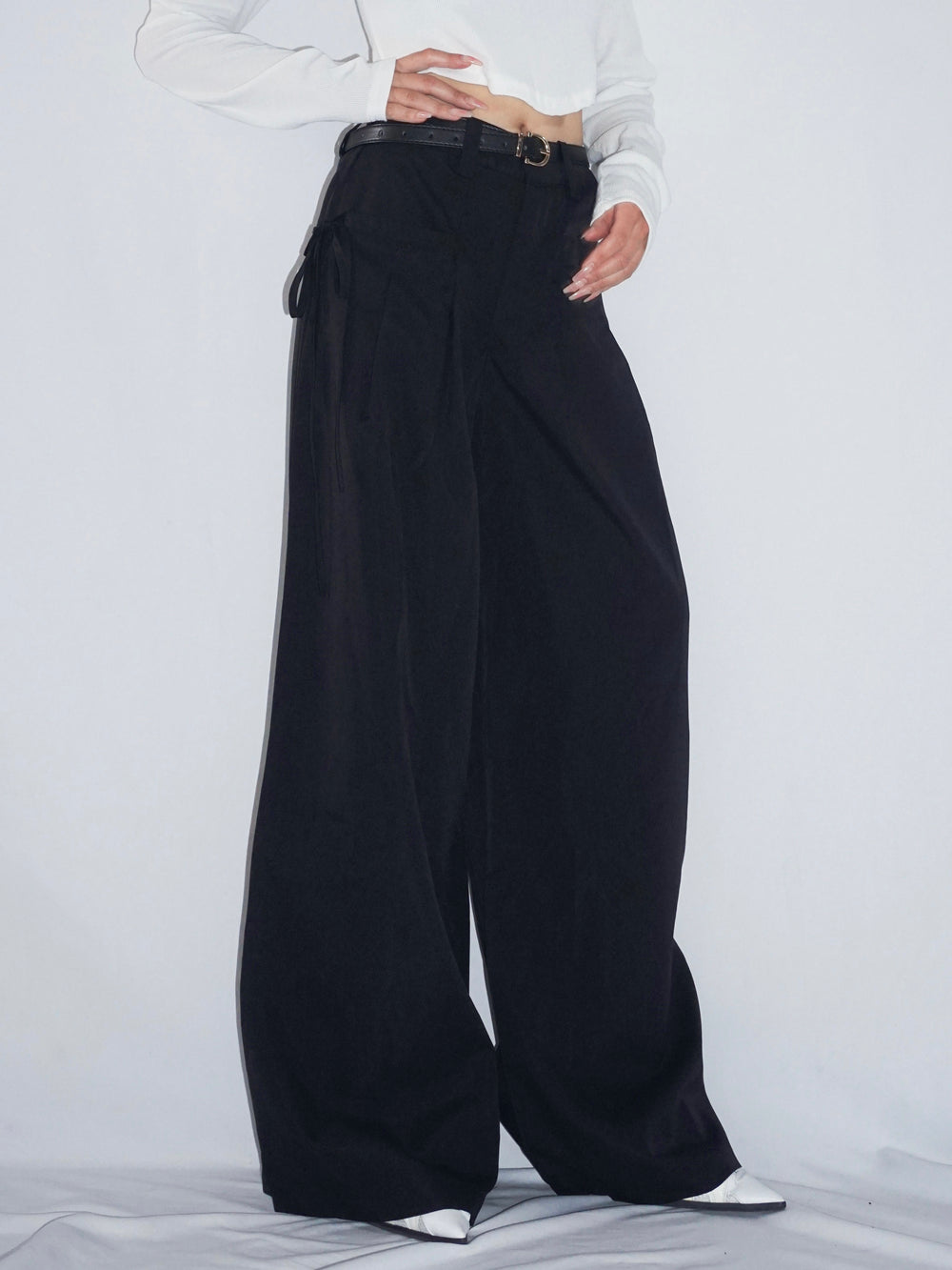 High waist wide pants(2color)