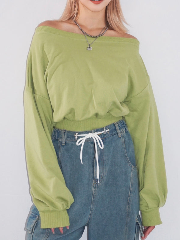Back chuck off shoulder top
