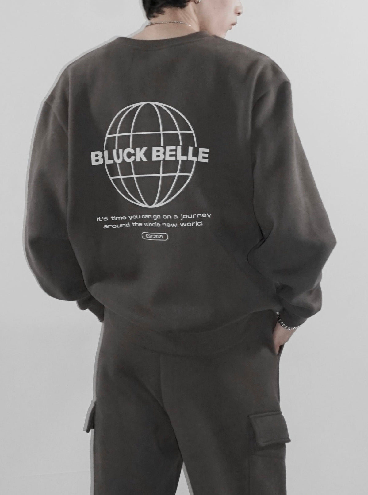 Oversized sweat trainer(CHARCOAL)