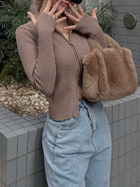 Fluffy mini tote bag (five colors)