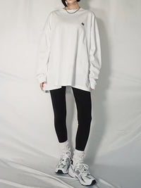 AD point logo long tee(WHITE)