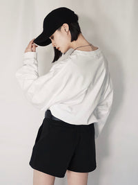 AD point logo long tee(WHITE)