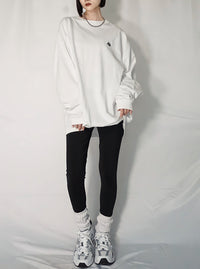 AD point logo long tee(WHITE)
