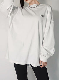 AD point logo long tee(WHITE)