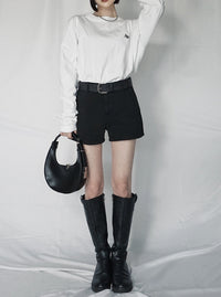 AD point logo long tee(WHITE)
