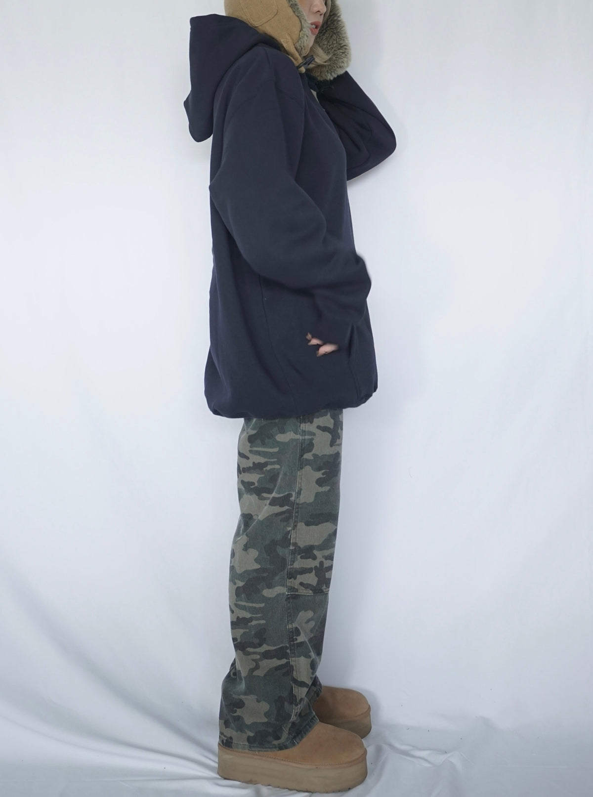 BB original logo hoodie(NAVY)