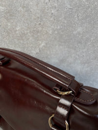Vintage studs hand bag(BROWN)
