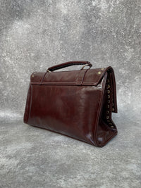 Vintage studs hand bag(BROWN)