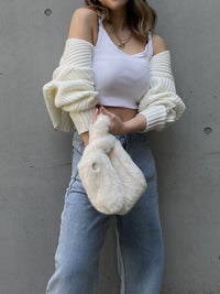 Fluffy mini tote bag (five colors)