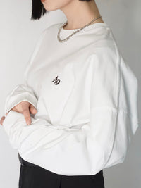 AD point logo long tee(WHITE)