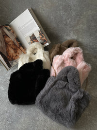 Fluffy mini tote bag (five colors)