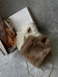 Fluffy mini tote bag (five colors)