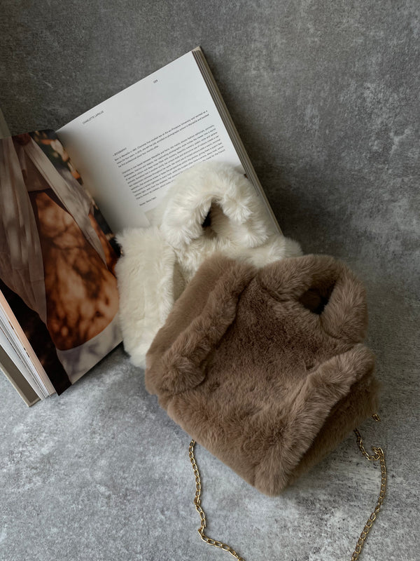 Fluffy mini tote bag (five colors)
