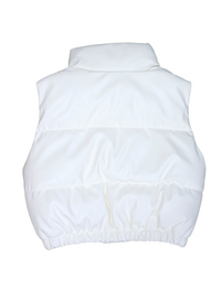 Fake leather compact vest（2color）