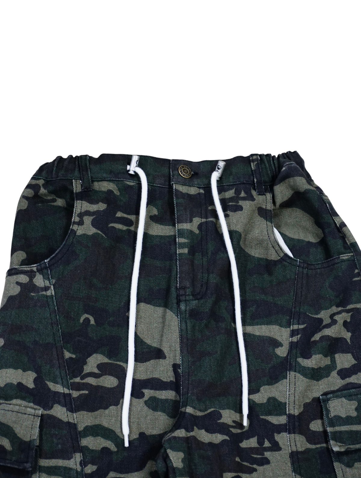 Camouflage cargo denim