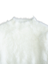 Cropped shaggy knit