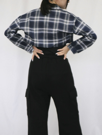 【9月20日発送】Retro plaid short shirt