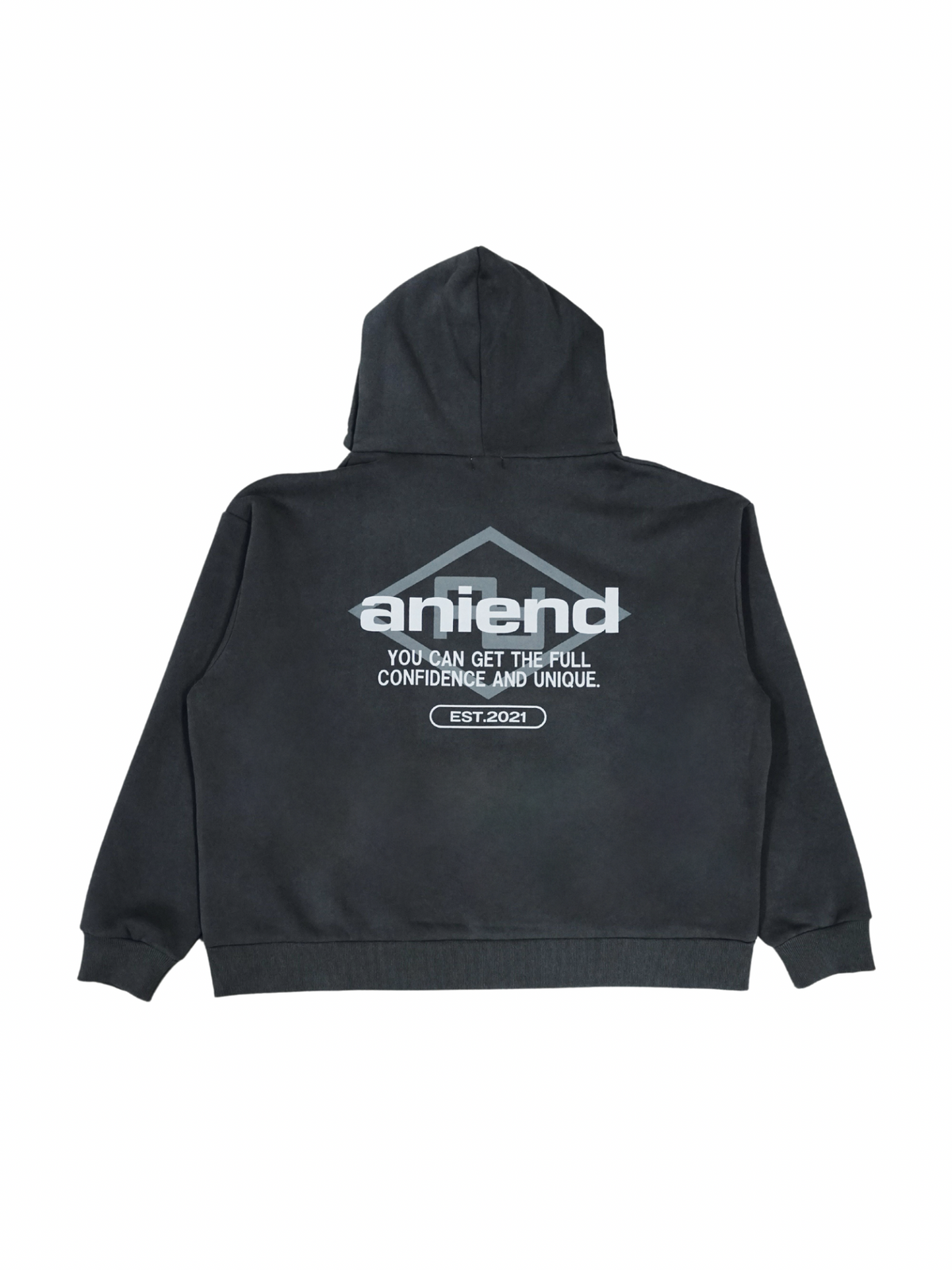ANEIND original logo hoodie（CHARCOAL）