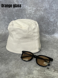 Cloche bucket hat（OFF WHITE）＆Glass set