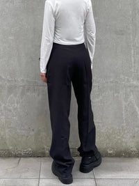 High waist tapered pants（BLACK）