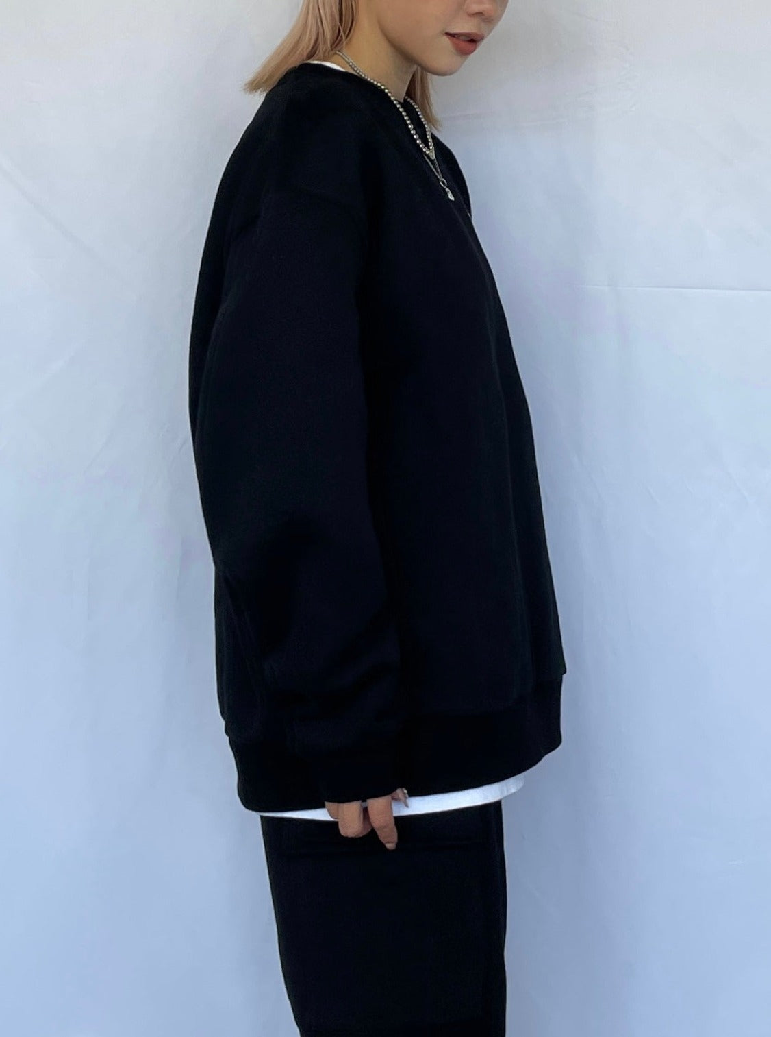 Oversized swet trainer（BLACK）