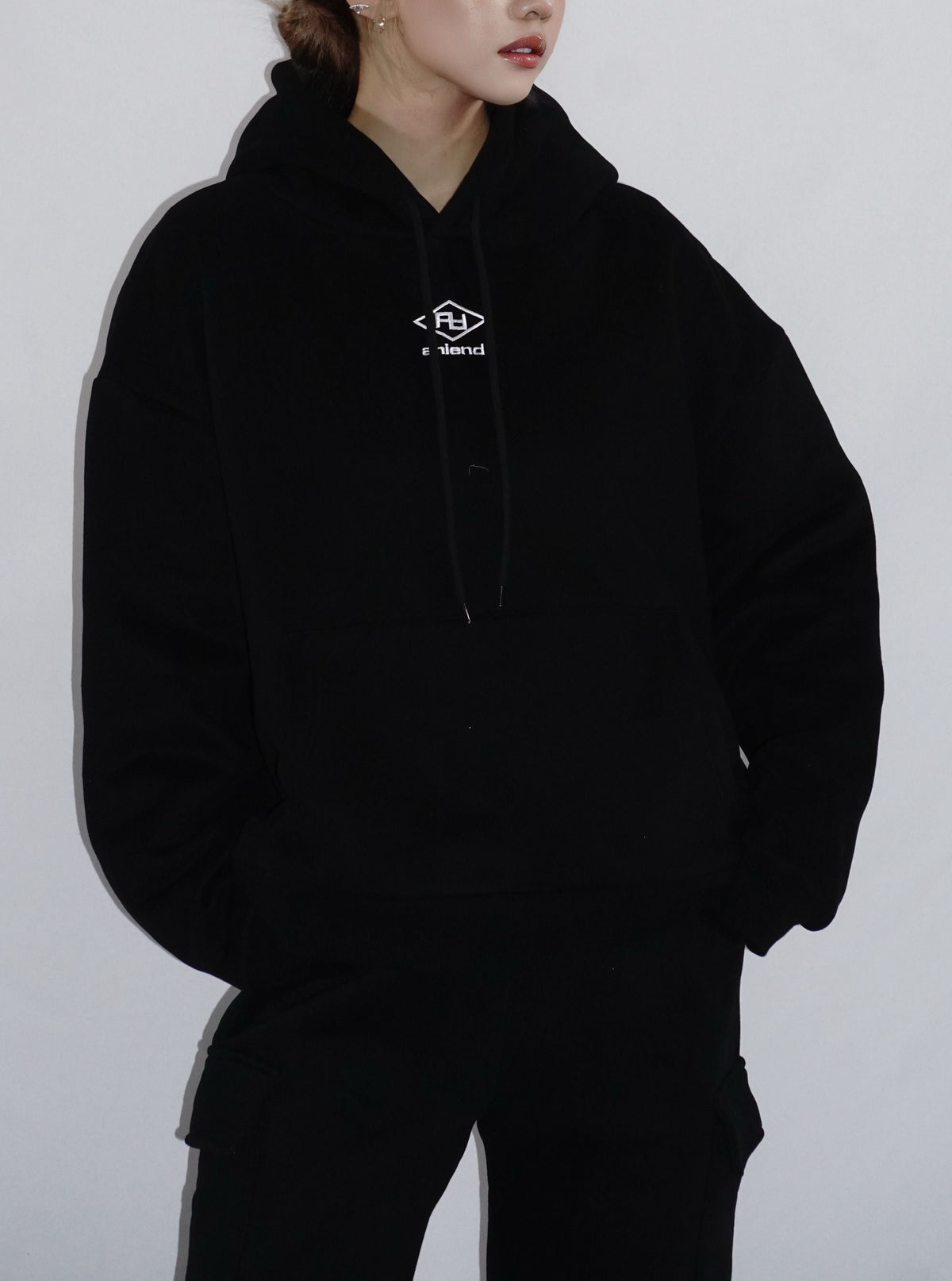 ANEIND original logo hoodie（BLACK）
