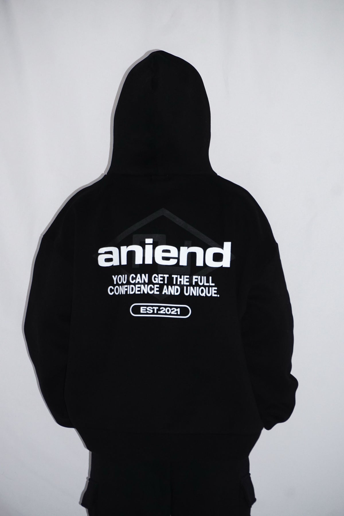 ANEIND original logo hoodie（BLACK）
