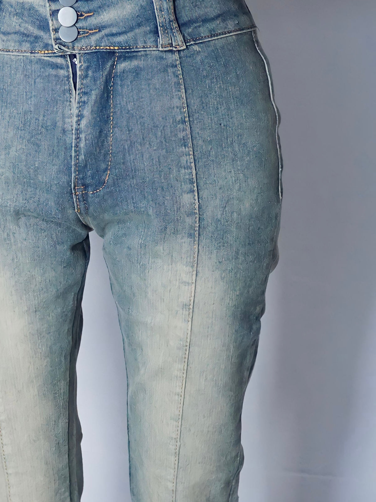 Vintage stretch flare jeans（BLUE）