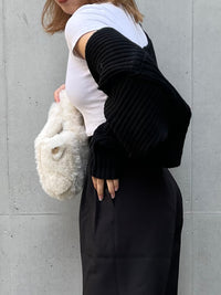 Short knit bolero（BLACK）