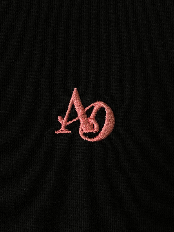 AD point logo long tee（BLACK）