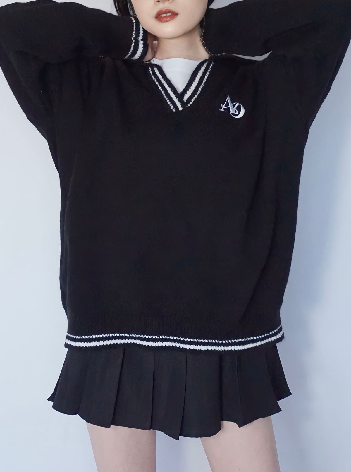 Skipper design AD logo knit（BLACK）